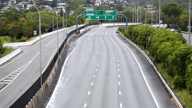 An empty M3 freeway. Picture: Dan Peled