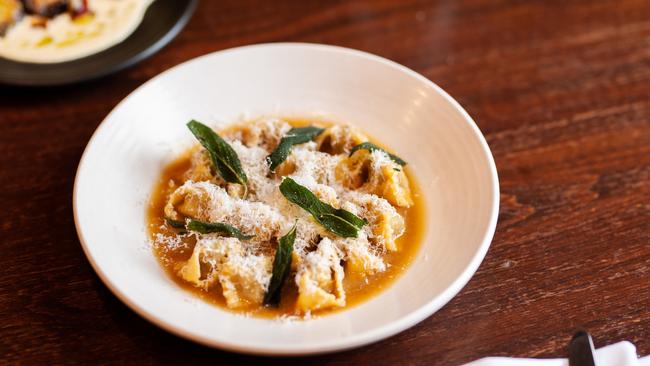 Rabbit and veal agnolotti. Picture: Roberto Pettinau