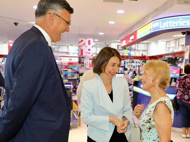 Ms Berejiklian visits Winston Hills with MP Mark Taylor on January 21. Picture: Facebook 