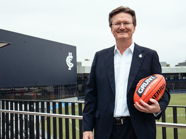 New Blues President Robert Priestley at IKON Park. Pictures: Carlton FC