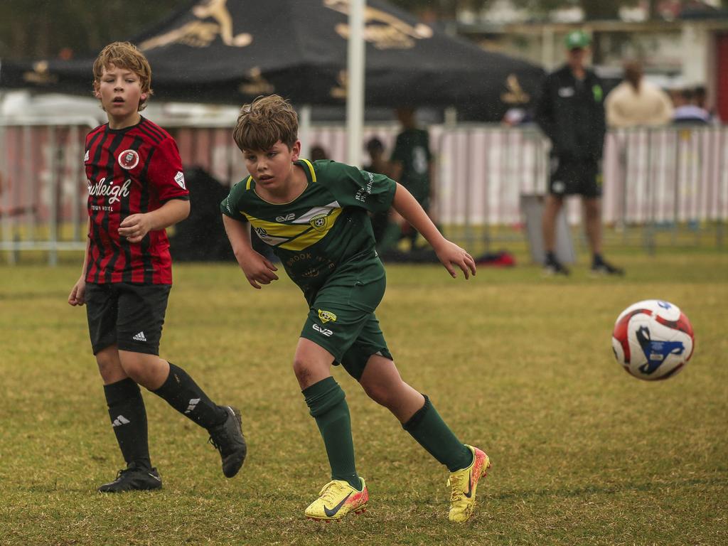 U/10Ã•s Michelton FC V Burliegh in the Premier Invitational Football Carnival at Nerang. Picture: Glenn Campbell