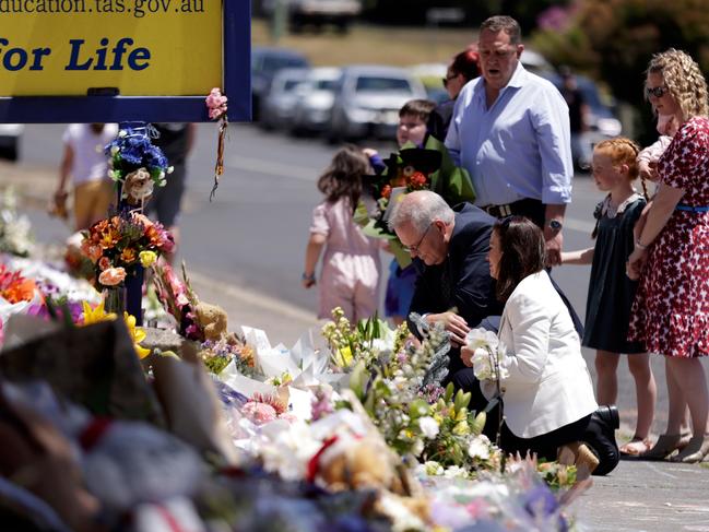 The couple privately paid their respects. Picture: NCA NewsWire / Grant Viney