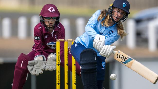 Phoebe Johnston. NSW Country v Queensland, round three of the 2025 U16 Female National Cricket Championships in Ballarat. Picture: Cricket Australia