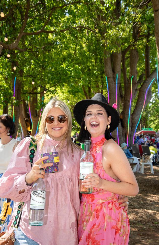 Sabrieena Faux (left) and Micarlia Fogarty, Toowoomba Carnival of Flowers Festival of Food and Wine, Saturday, September 14th, 2024. Picture: Bev Lacey