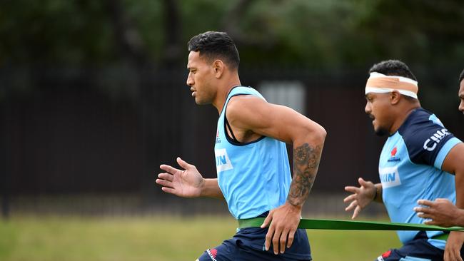 Israel Folau has said gay people will go to hell if they don’t repent. Picture: Joel Carrett.