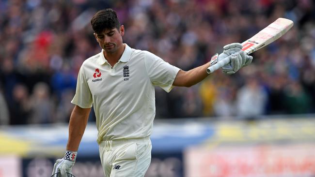 Former England captain Alastair Cook hit a first innings 243 to put the hosts in command against the West Indies.