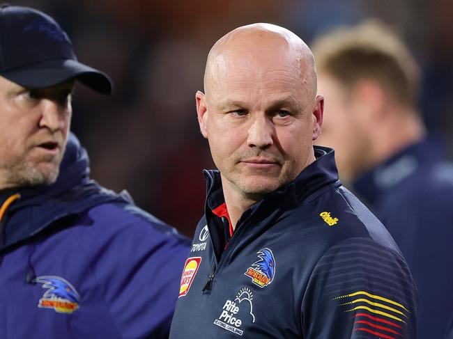 The pressure is on at the Crows in 2025. Picture: Sarah Reed/AFL Photos via Getty Images