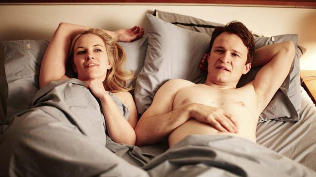 Kate Mulvany with Damon Herriman in <i>The Little Death</i>, 2014. Picture: supplied