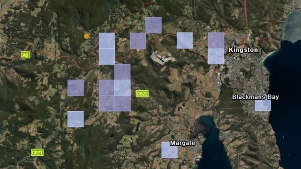 Over 21 felt reports have been made to Geoscience after a 2.3 magnitude Earthquake rocked the Huonville region. Picture: Geoscience Australia