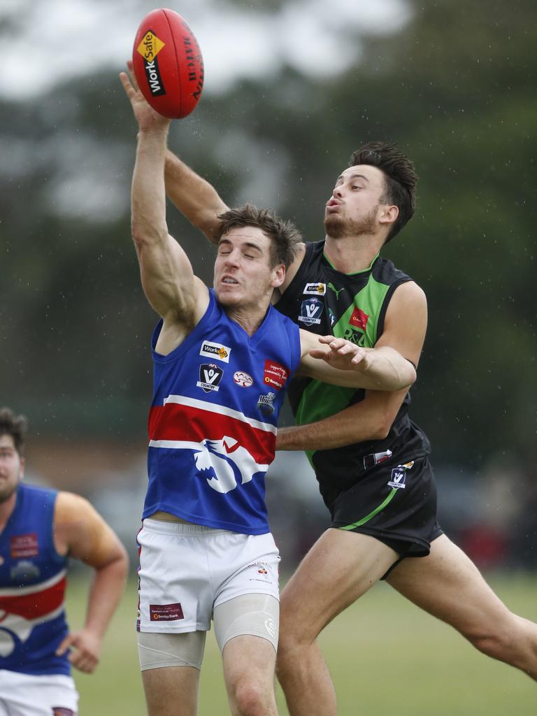 AFL Outer East: Action from the clash between Doveton and Wandin. Picture: Valeriu. Campan