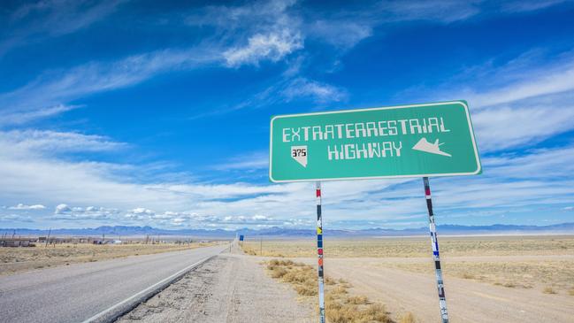 The Extraterrestrial Highway close to Area 51 in Nevada, US.