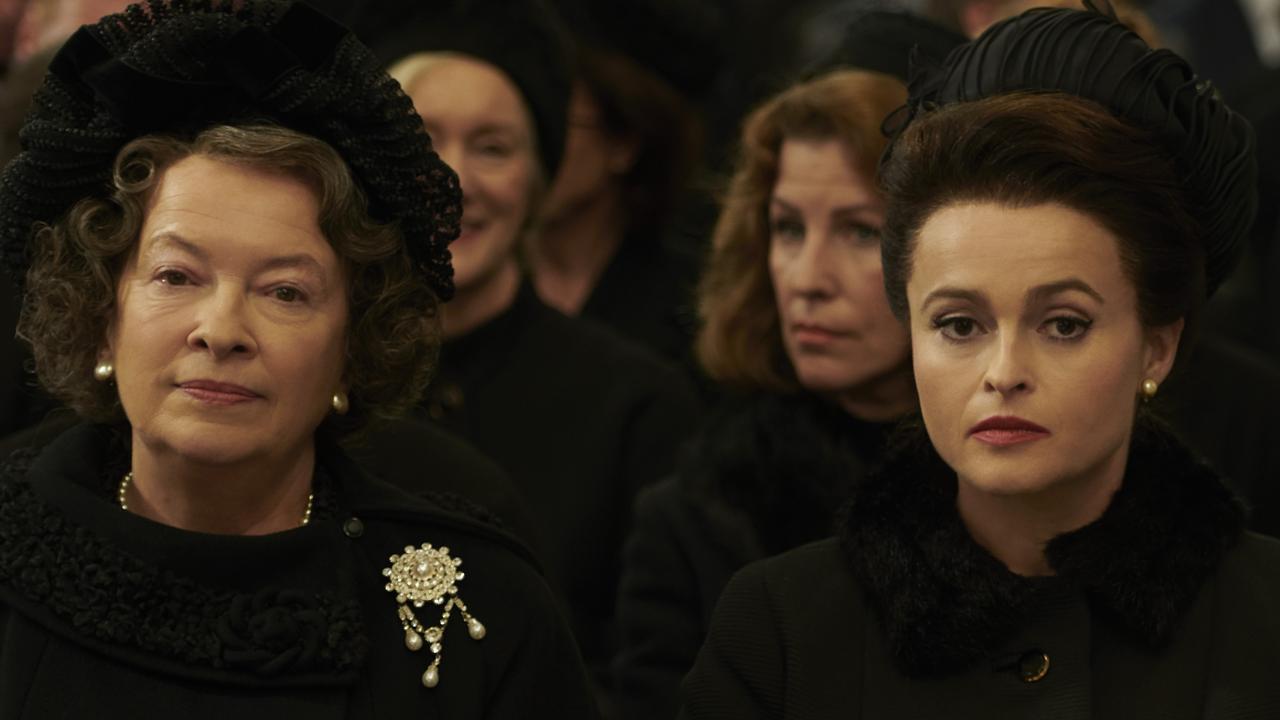 Princess Margaret, played by Helena Bonham Carter, is scene asking a friend to visit her cousins. Picture: Supplied by Netflix.