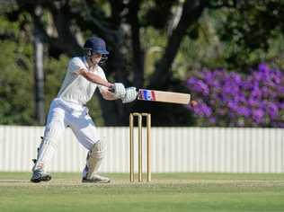 AT THE CREASE: Luke Neale will line up for Darling Downs South West Queensland Suns this weekend. Picture: Nev Madsen