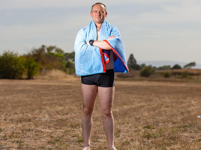 Extend the pool campaigner Ryan Hogan at the Mernda pool site.