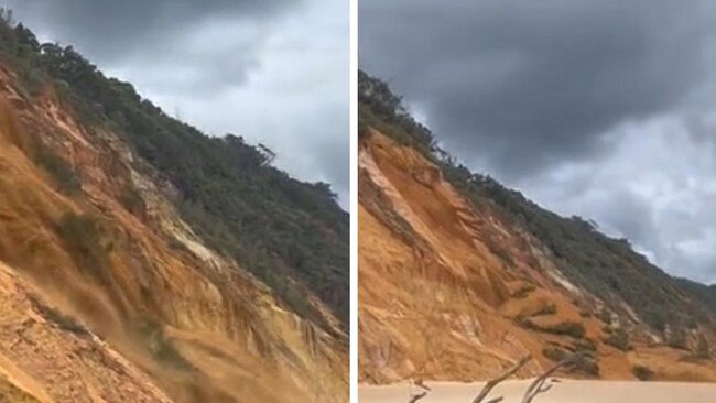 WATCH: Massive landslide at iconic beach prompts ‘holy f–k’ from onlooker