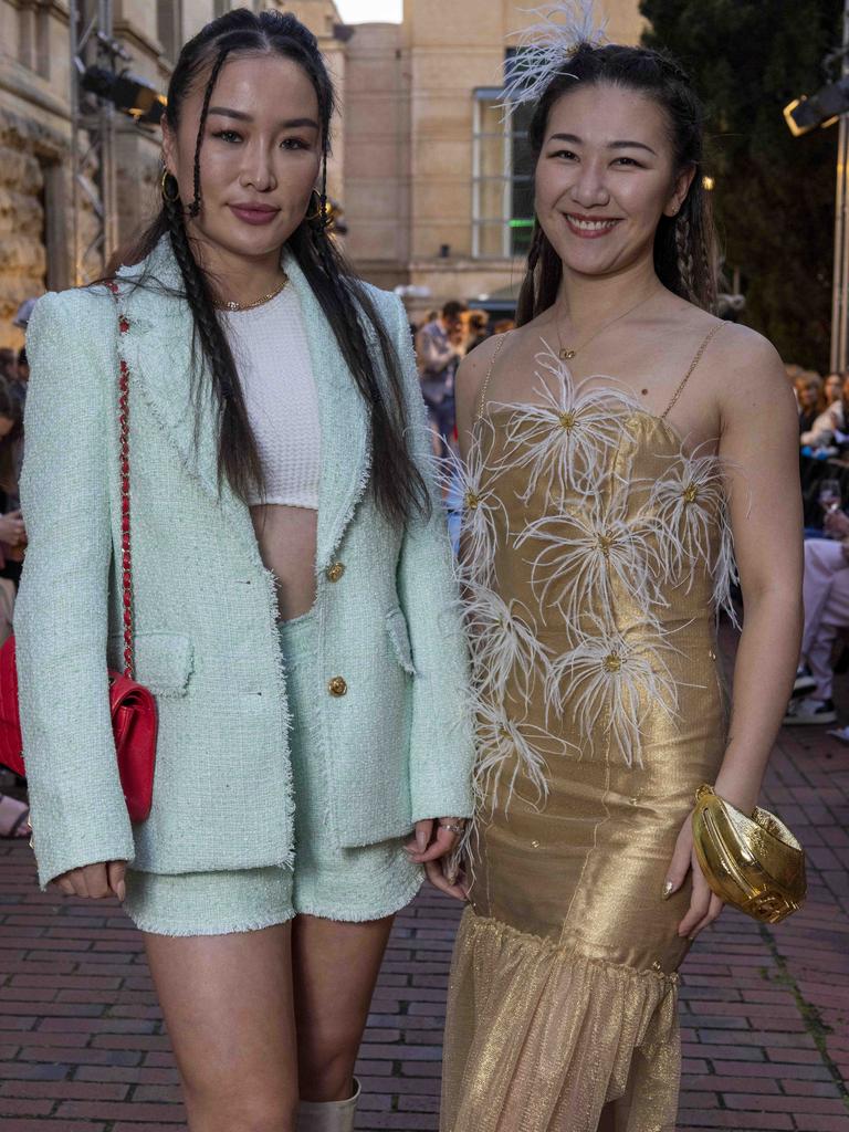 Wei Jin and Xuan liu at the Adelaide Art Gallery, Adelaide Fashion Week. Picture: Kelly Barnes