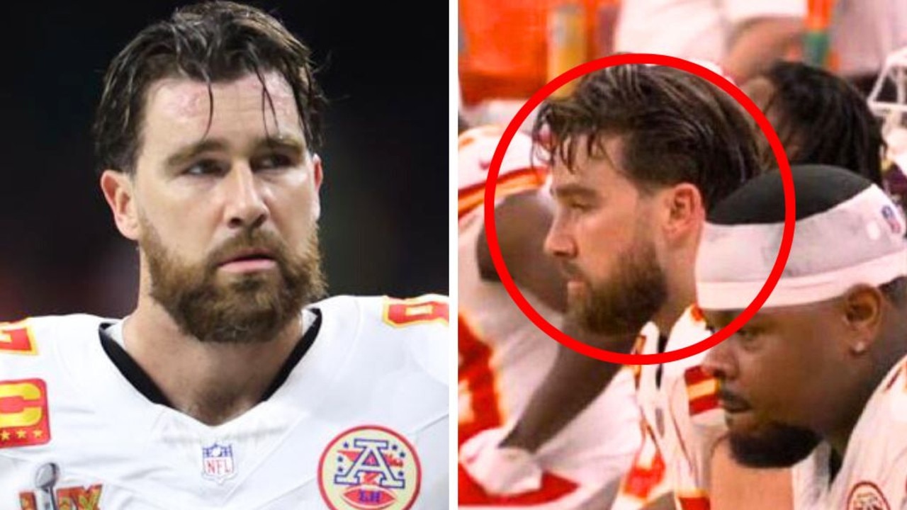 Travis Kelce was pictured looking distraught after the Chiefs loss.