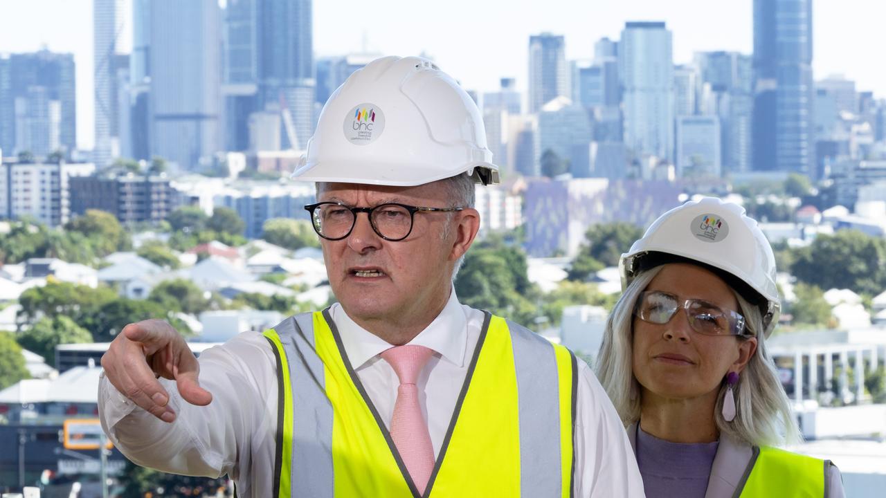 There is a clear split between Labor and the Coalition on energy policy. Anthony Albanese backs renewable energy firmed with battery storage, while Peter Dutton has proposed nuclear power to reduce emissions and provide baseload power. Picture: Jason Edwards / NewsWire