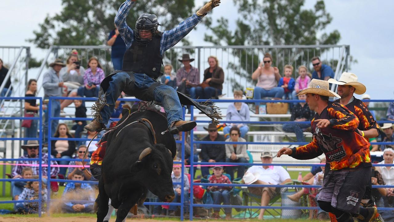 A photo from an earlier Gympie Bull n Bronc. A teenage girl was bashed in a toilet and at least one other young man attacked and chased by a group of teenagers drinking alcohol at the Gympie Bull n Bronc Rodeo on Saturday night, 2025. Picture: Shane Zahner