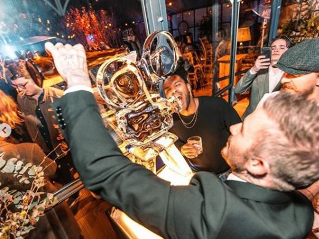 David Beckham partied hard. Picture: Instagram