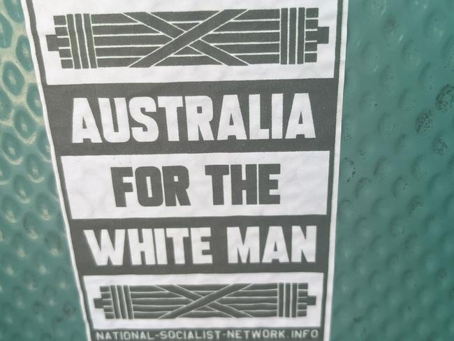 A poster claiming to be from the neo-Nazi group, the National Socialist Network, appeared at Dripstone Rd bus stop on Friday February 21.