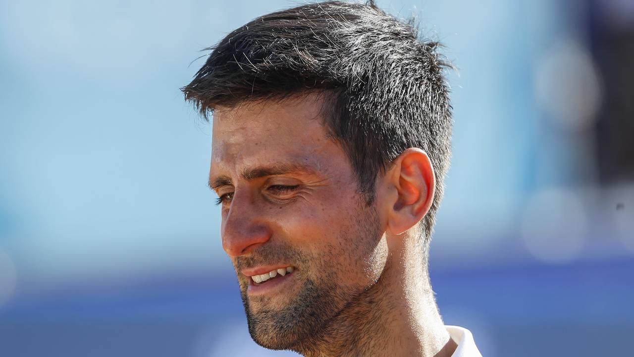Novak Djokovic breaks down.