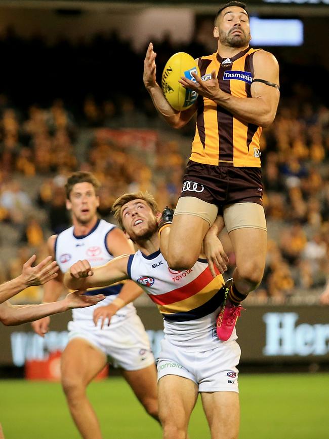 Paul Puopolo has made a habit of taking hangers. Picture: Wayne Ludbey