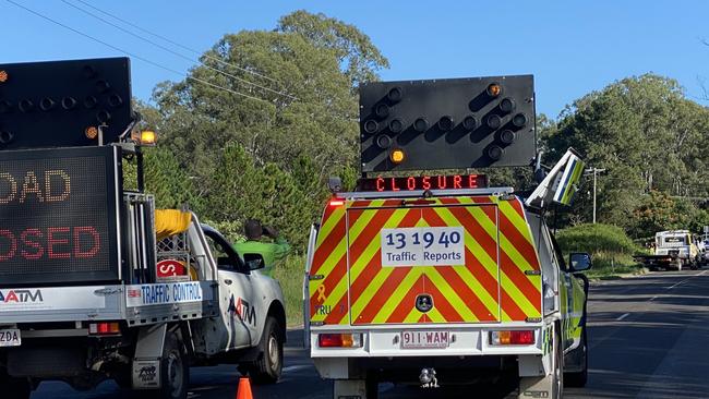 Emergency services on the scene of a serious head-on crash at Glenview. Picture: Natalie Wynne