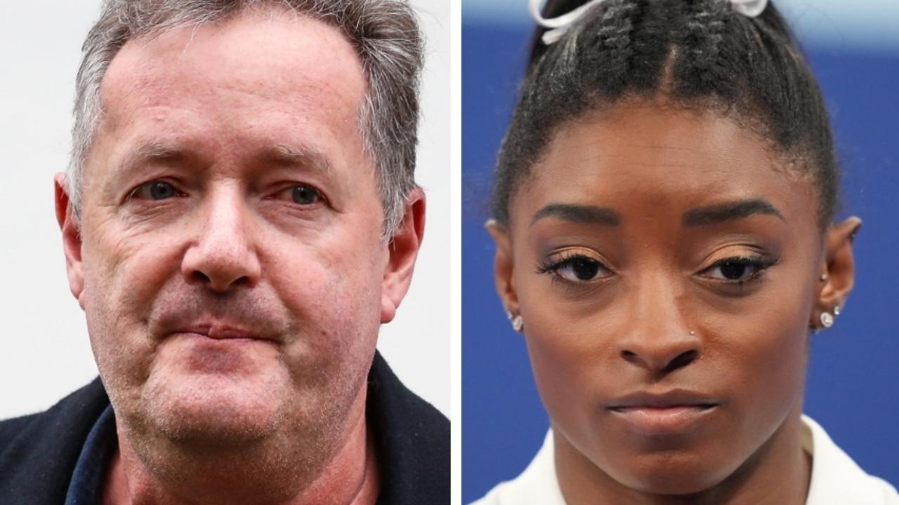 Piers Morgan and Simone Biles.