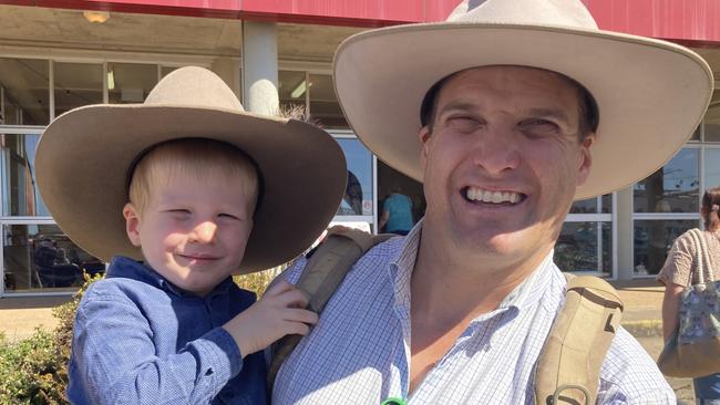 Albie and Will McEwan enjoy People's Day at the 2023 Gympie Show.