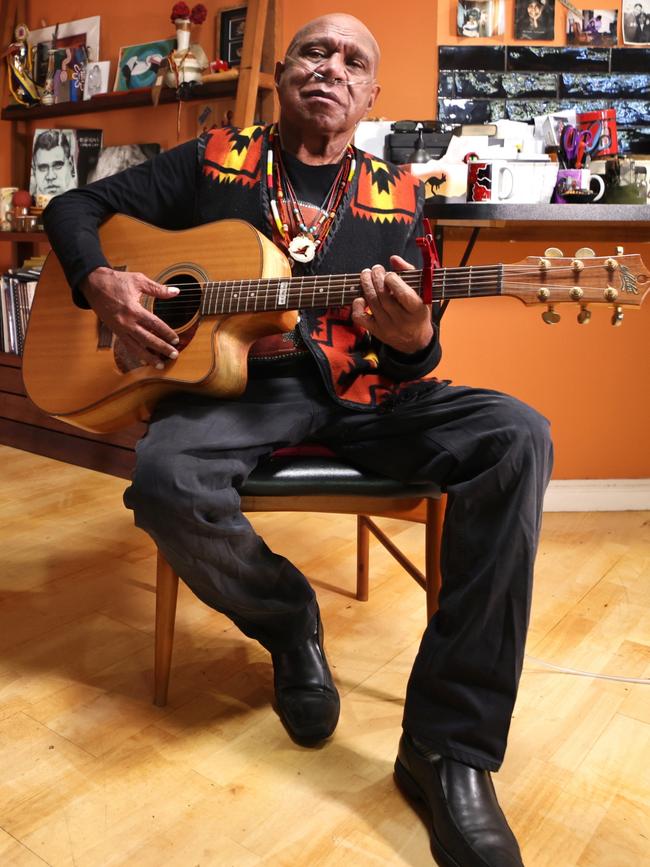 Archie Roach at home in southwest Victoria in 2021. Picture: Justin Williams