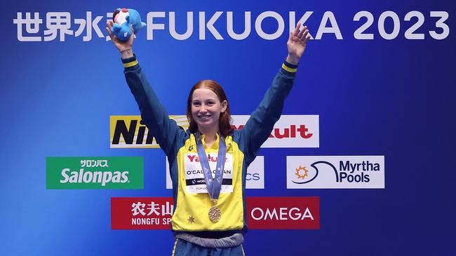 Mollie O'Callaghan is enjoying a freakish World Championships in Japan. Picture: Getty