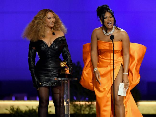 Beyonce and Megan Thee Stallion. Picture: AFP