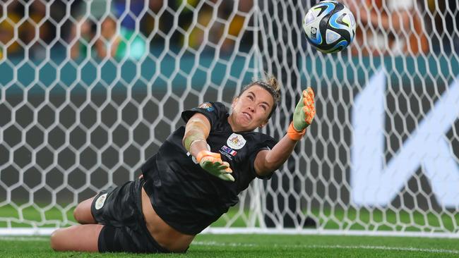 Fans have called on Nike to produce Mackenzie Arnold’s goalie kit after Saturday night’s game. Picture: Chris Hyde / FIFA/FIFA via Getty Images