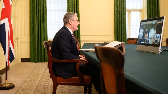 Starmer held a conference call with European leaders. Picture: Getty Images