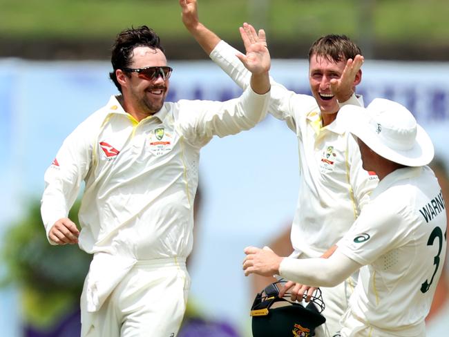 Since his debut, Head’s most notable contribution away from Australia was with the ball against Sri Lanka. Picture: Buddhika Weerasinghe/Getty Images