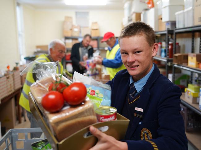 Hamilton teen Ned Walker, 16, is a volunteer at SecondBite.