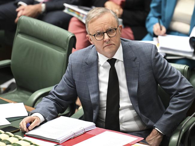 Prime Minister Anthony Albanese receives a base salary of $607,500. Picture: Martin Ollman