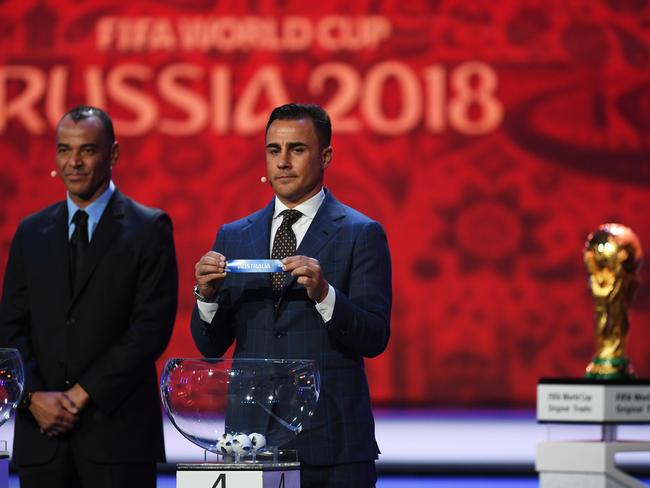 Italy great Fabio Cannavaro draws Australia in Group C. Picture: Getty Images