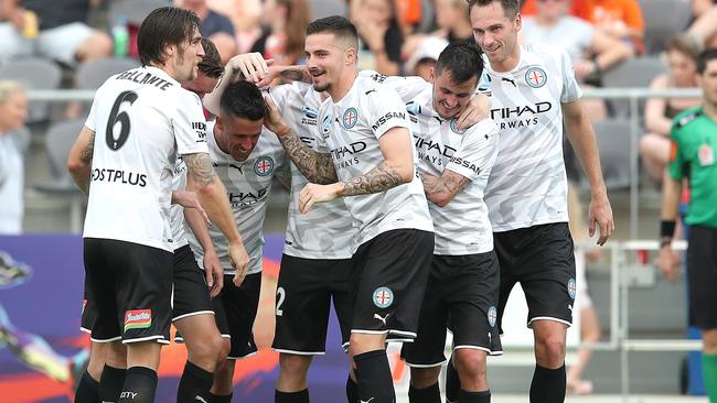 Jamie Maclaren gave City a great start but they couldn’t hold on.