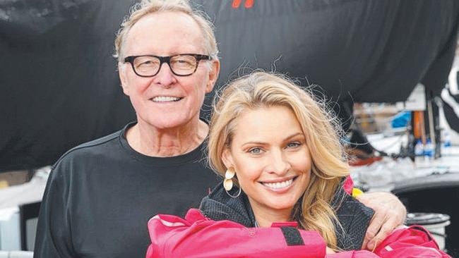 Jim Clark and wife Kristy Hinze on-board Comanche which won last year’s race.