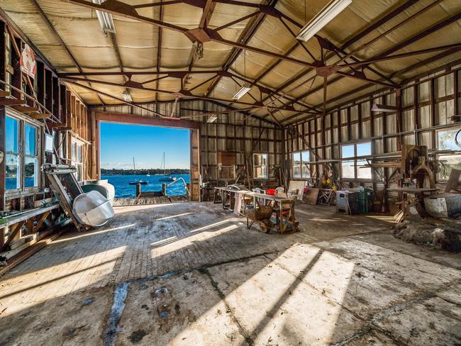 The boatshed attached to 6 West Crescent Street, McMahons Point, was used to craft two America’s Cup challengers.