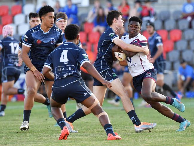 Langer Trophy: Ipswich V Redcliffe schoolboy rugby league challange. Ipswich player, Kulu Baruani. Picture: Patrick Woods.