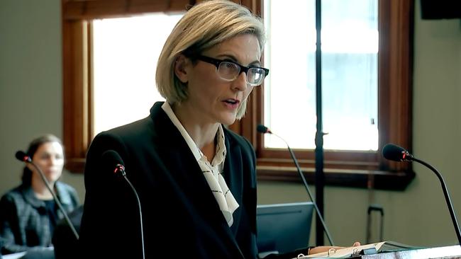 Sophie Callan SC, counsel assisting, speaks at the inquiry into the convictions of Kathleen Folbigg. Source: ABC News