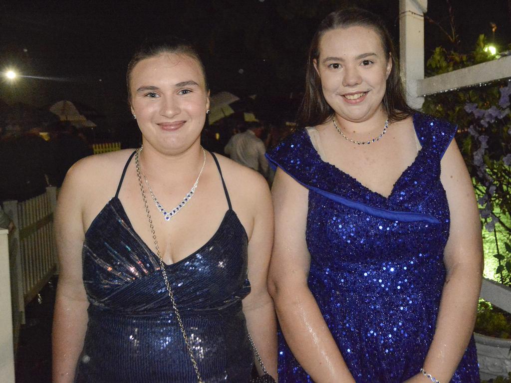 Taylah Newport (left) and Kobi Polkinghorn at Wilsonton State High School formal at Clifford Park Racecourse, Wednesday, November 13, 2024. Picture: Tom Gillespie