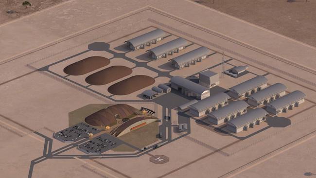 An artist's impression of the radioactive waste site at Napandee, near Kimba. Picture: Supplied