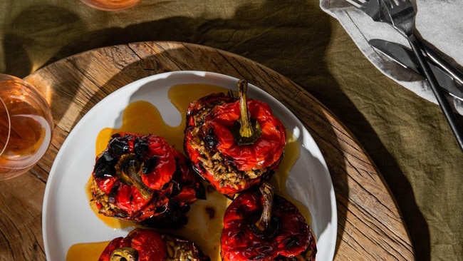 Lennox Hastie’s stuffed peppers. Picture: Nikki To