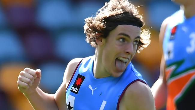 Brandon Leary has been a goalkicker at all levels this season. Picture: Albert Perez/AFL Photos via Getty Images