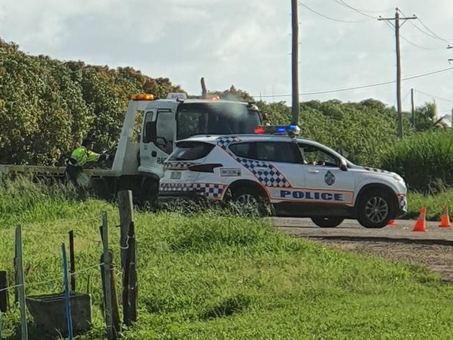 The scene of the crash where a 23-year-old Mount Louisa man died on Beach Road near Lilliesmere Court, Ayr.