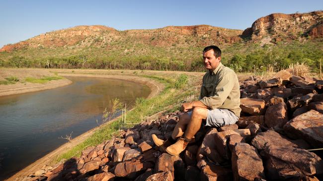 Water way: KAI general manager Jim Engelke beside the Ord River stage 2 irrigation channel.